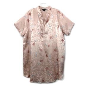 Halston size 1X pink floral nightgown sleepwear